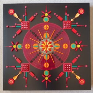 Red Album Assemblage by Shari Keith