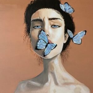 Girl with Butterflies by Lindsay Babiarz