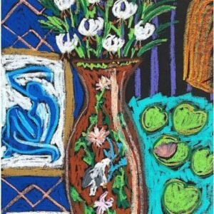 Turk's Cap Lilies in a Persian Vase by Gabriella Jording