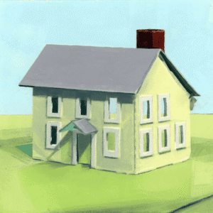 "Putz House 3, Nothing But Blue Skies" by Laura Menardi