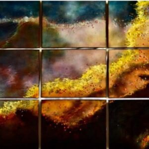 Swan Nebula in 9 Panels by Cynthia Miller