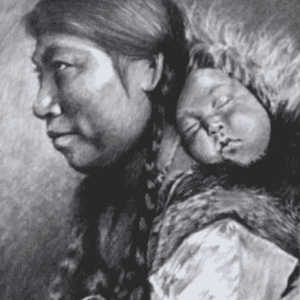 Inuit Mother and Child by Richard Mitchell