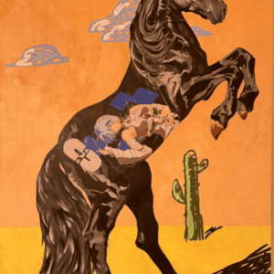 Mustang with Cowboy by Timothy Bakthy