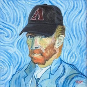 "Van Gogh (Dbacks!), Self Portrait" by Bill Pliske