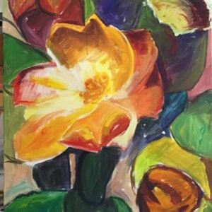 Still Life with Cactus Flower by Lynn Smith