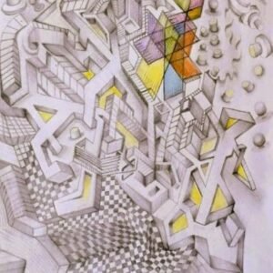 "Escherian Structural Collapse: Artitoy 3" by Nelson Suarez