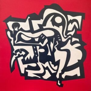 Shapes on Red by Jeff Weiss