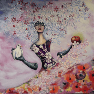 "Spring Dove with Apple" By Gail A. McFarland