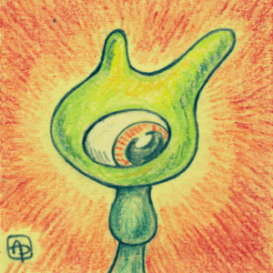 "Eye Creature (Curious)" By Ashley Pinnick