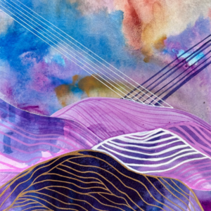 "Purple skies and violet mountains" By Jyll Ethier-Mullen