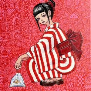 "A Woman Wearing a Red Yukata" By Tomoki Ide